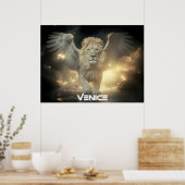 POSTER VENISE - LION AILÉ (Cuisine)