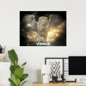 POSTER VENISE - LION AILÉ (Bureau à domicile)