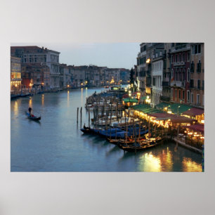 Poster Venise Soirée Grand Canal
