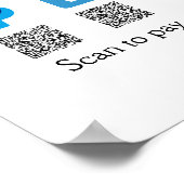 Poster Venmo paypal scan pour payer ajouter q r code logo (Coin)