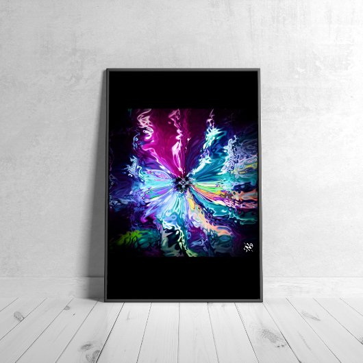 Poster Vent cosmique des couleurs - pareidolia motif