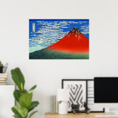 Poster Vent du sud, ciel clair Katsushika Hokusai 1830 (Bureau à domicile)