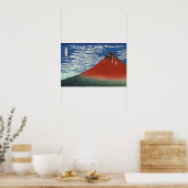 Poster Vent du sud, ciel dégagé (par Hokusai) (Cuisine)