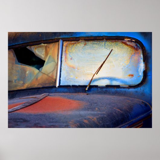 Poster Vent d'un vieux camion rouillé (Devant)