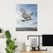Poster Vent Faucon Horizon Ouvert (Bureau à domicile)