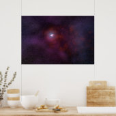 Poster Vent Pulsar D'Une Étoile Neutron. (Cuisine)