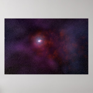 Poster Vent Pulsar D'Une Étoile Neutron.