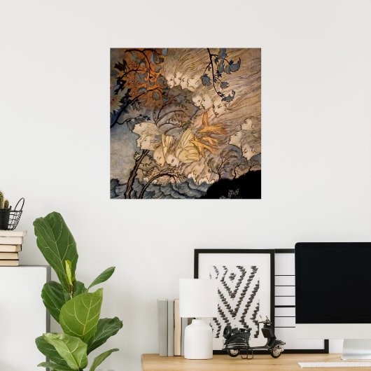 Poster "Vent Sprites" par Arthur Rackham (Bureau à domicile)