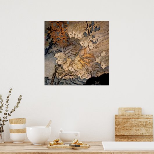 Poster "Vent Sprites" par Arthur Rackham (Cuisine)