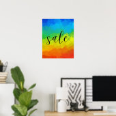 Poster Vente à grande échelle, vente au détail colorée (Bureau à domicile)