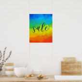 Poster Vente à grande échelle, vente au détail colorée (Cuisine)