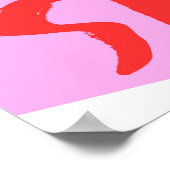 Poster Vente au détail en gros, rose et rouge (Coin)