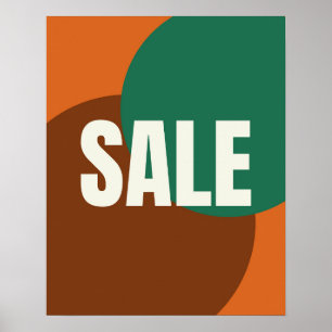Poster Vente au détail Signe, Vente esthétique moderne ré