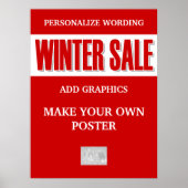 Poster Vente d'autorisation d'affaires hivernale (Devant)