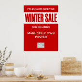 Poster Vente d'autorisation d'affaires hivernale (Cuisine)