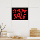 Poster Vente de clôture d'entreprise, Vente de décharge d (Cuisine)