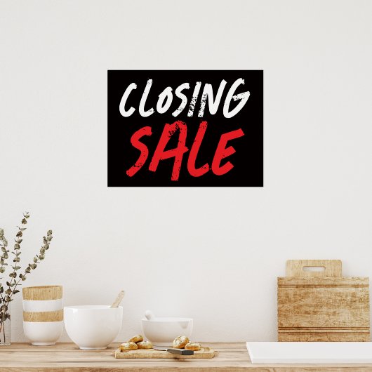 Poster Vente de clôture d'entreprise, Vente de décharge d (Cuisine)