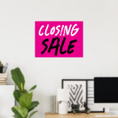 Poster Vente de clôture d'entreprise, Vente de décharge d (Bureau à domicile)