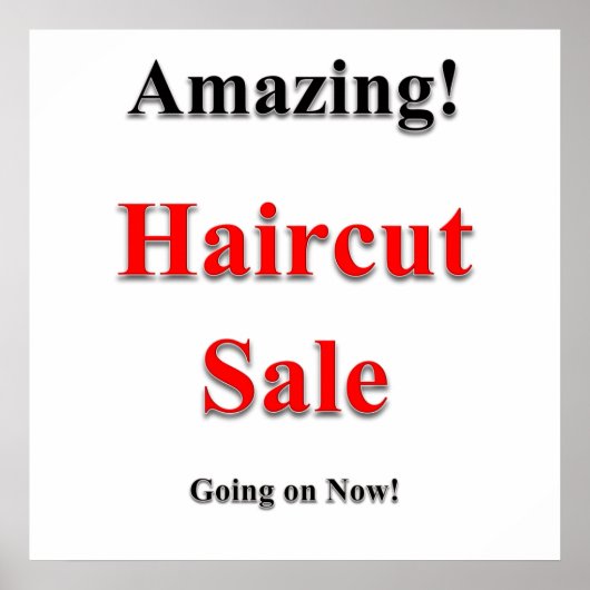 Poster Vente de coiffure Extraordinaire Matte (Devant)