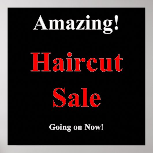 Poster Vente de coiffure Extraordinaire Matte (Devant)