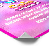 Poster Vente de cour Parties scintillant rose Pastel Holo (Coin)
