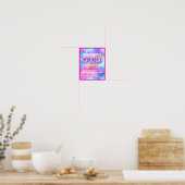 Poster Vente de cour Parties scintillant rose Pastel Holo (Cuisine)