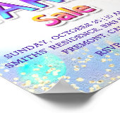 Poster Vente de cour PINK Drips Holographique Personnalis (Coin)