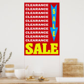 Poster Vente DE DÉCLARATION - SIGNE D'AFFICHAGE AU DÉTAIL (Cuisine)