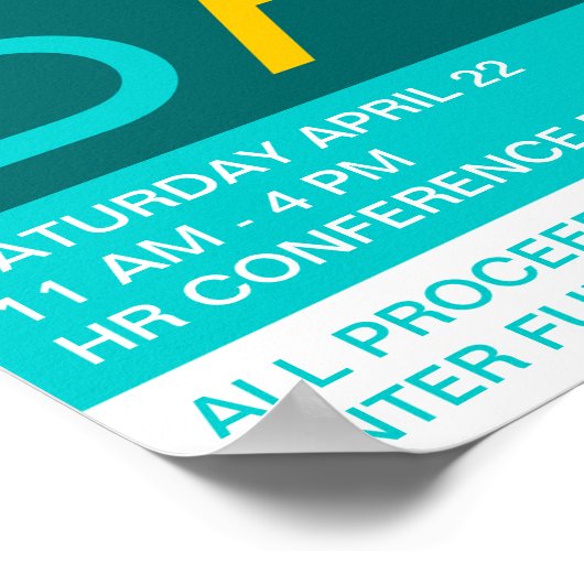 Poster vente de gâteaux (typographique) (Coin)