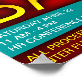 Poster vente de gâteaux (typographique) (Coin)