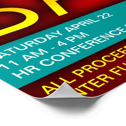 Poster vente de gâteaux (typographique) (Coin)