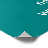 Poster Vente de Noël d'affaires sur l'affiche verte Turqu (Coin)