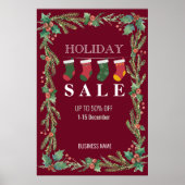 Poster Vente de vacances Fleurs de Noël Annonces commerci (Devant)