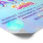 Poster Vente de yard PINK Drips Annonce Holographique (Coin)