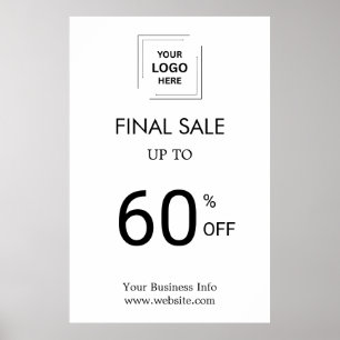Poster Vente finale Rabais sur les logos d'événements c
