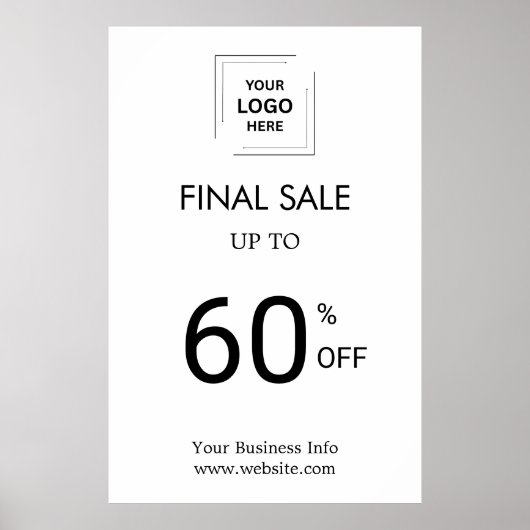 Poster Vente finale | Rabais sur les logos d'événements c (Devant)