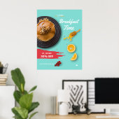 Poster Vente petit-déjeuner, Menu petit-déjeuner du café (Bureau à domicile)
