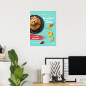Poster Vente petit-déjeuner, Menu petit-déjeuner du café (Bureau à domicile)