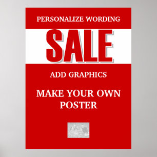 Poster Vente promotionnelle autorisation commerciale LARG