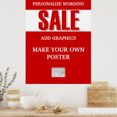 Poster Vente promotionnelle autorisation commerciale LARG (Cuisine)