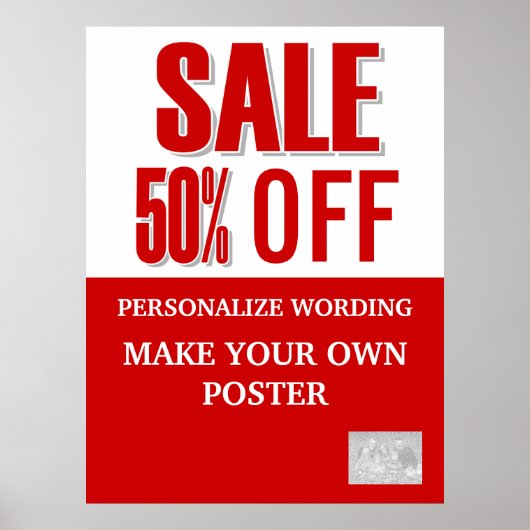 Poster Vente promotionnelle autorisation commerciale LARG (Devant)