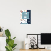 Poster Ventes de mode Watercolor (Bureau à domicile)