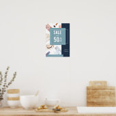 Poster Ventes de mode Watercolor (Cuisine)