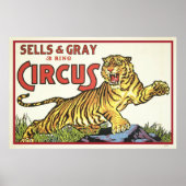 Poster Ventes et Gris 3 Cercles cirque (Devant)
