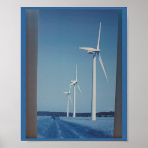 Poster Ventilateur à roue CLEAN Wind Energy Gaint sur la