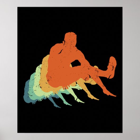 Poster Ventilateur d'athlète olympique rétrograde (Devant)