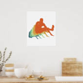 Poster Ventilateur d'athlète olympique rétrograde (Cuisine)