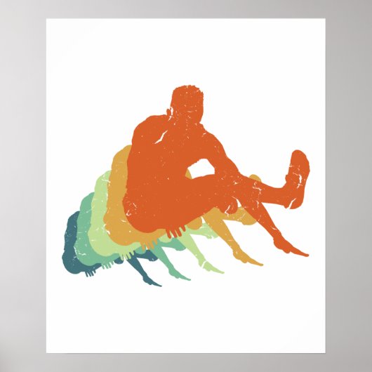 Poster Ventilateur d'athlète olympique rétrograde (Devant)