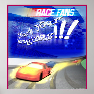 Poster ventilateur de course