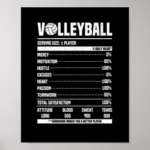 Poster Ventilateur de l'équipe de volley-ball Funky Nutri